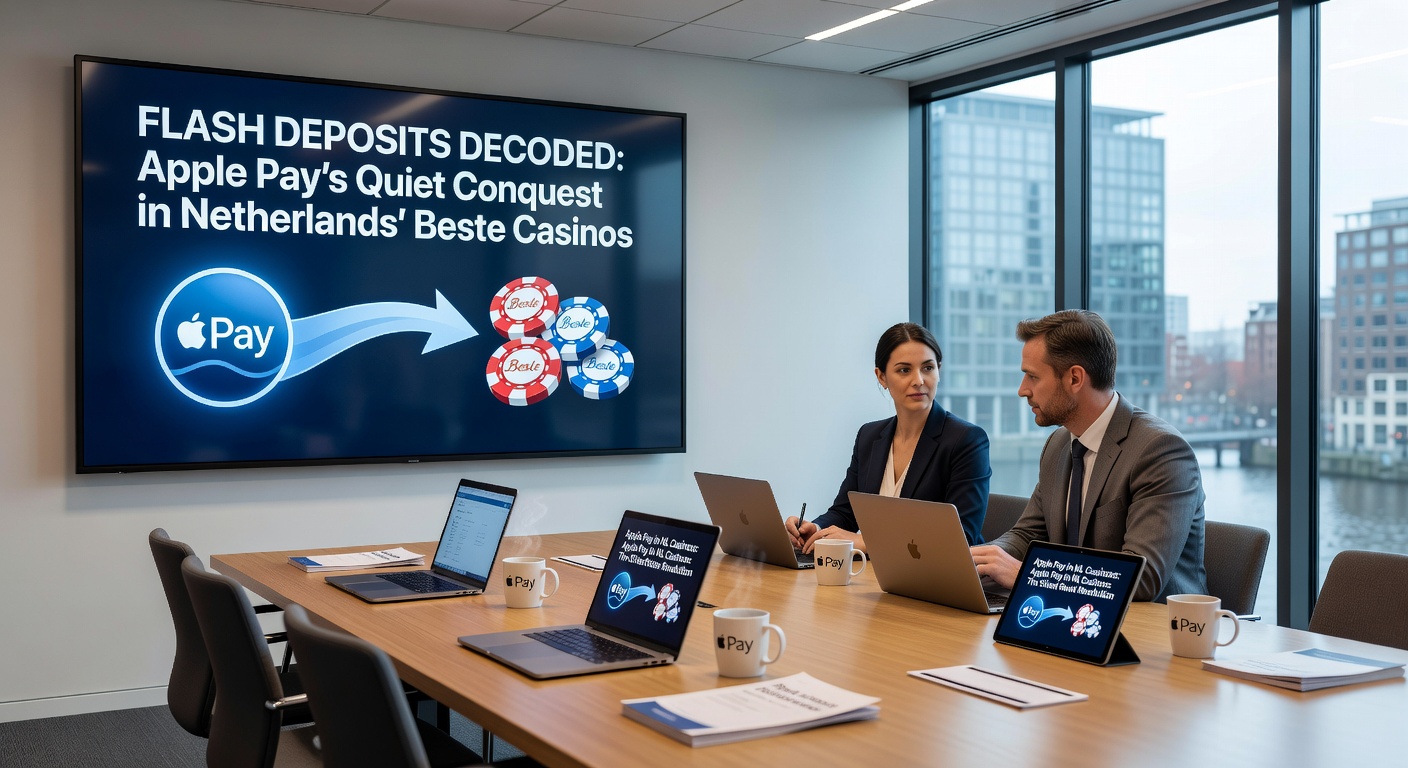 Grafiek met groeicijfers van Apple Pay transacties in Nederlandse online casinos, inclusief pieken in april 2026