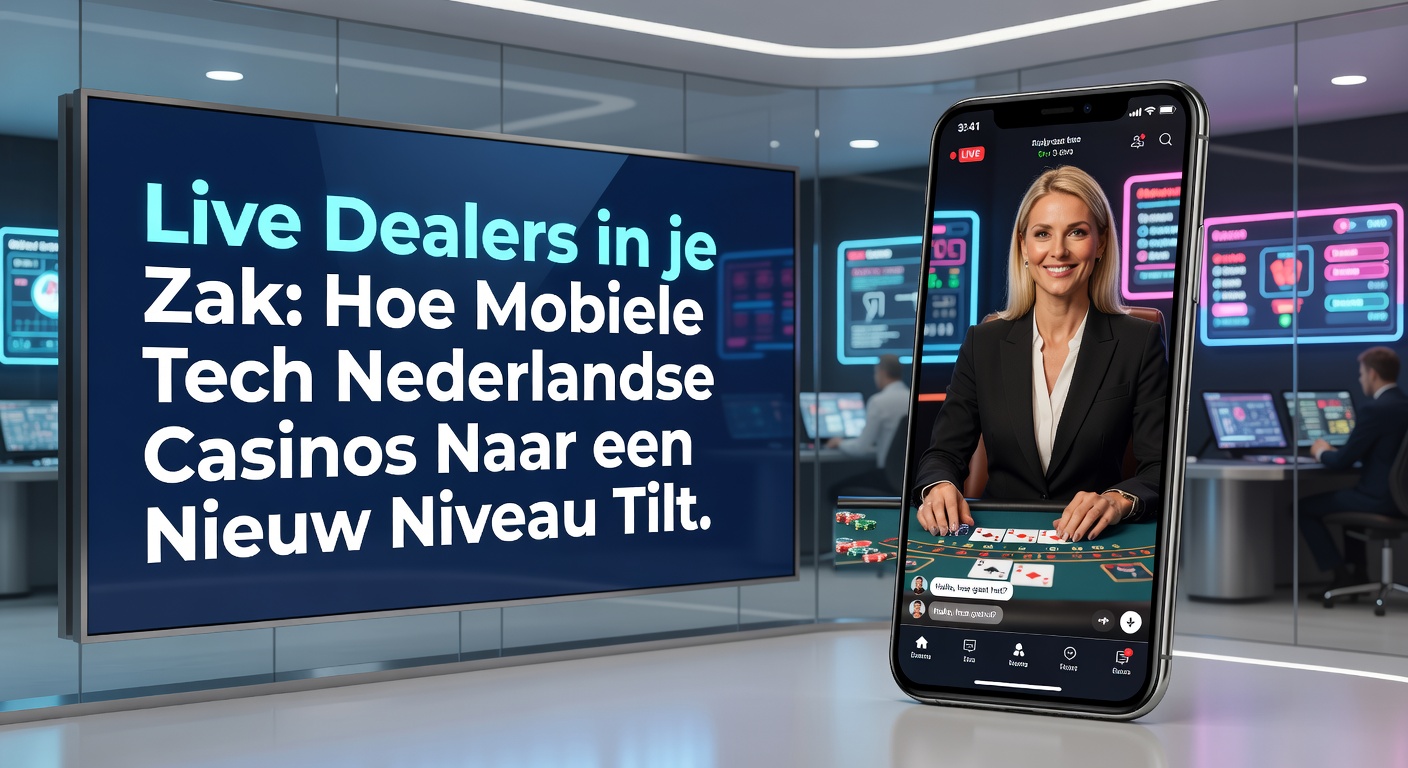 Mobiele telefoon met live dealer blackjack spel op een Nederlands online casino platform, met een dealer die kaarten deelt in real-time